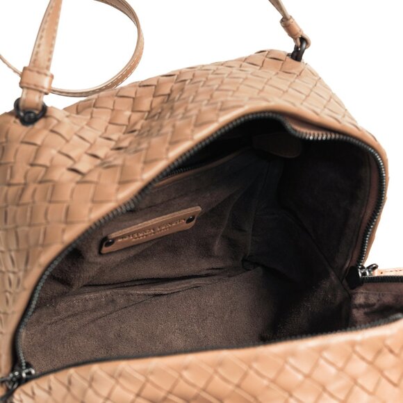 Bottega Veneta Light Brown Intrecciato Leather Box Bag - Picture 11 of 13